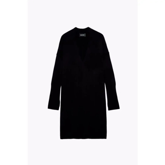 Zadig & Voltaire Deany We Merino Wool Dress Black  Small NWT - Picture 6 of 10